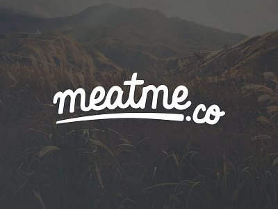 Meatme logo calligraphy design graphic handwriting logo me meat outdoor ronald hagenstein