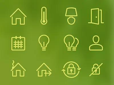 Connected home icons icons