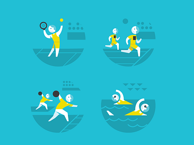 Sports Badges badges icons illustration sports