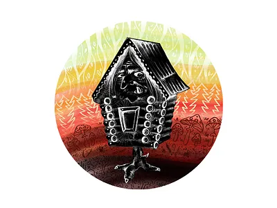Illustration: Baba Yaga illustration