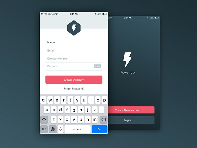 iOS Login Screen account app ios login splash screen