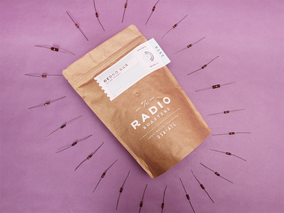 Radio Roasters Packaging branding coffee identity packaging radio vintage resistors