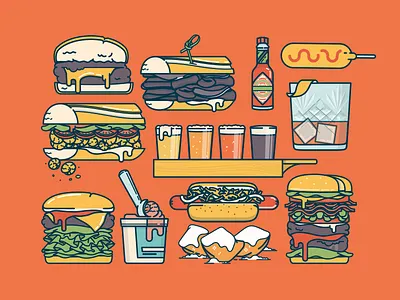 Snacks of America beer burger ice cream po boy sazerac tabasco