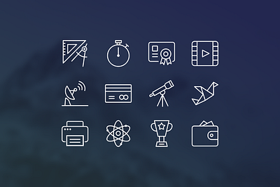 Thin Line Icons icon bundle icon pack icon set icons line minimal outline stroke thin ui vector