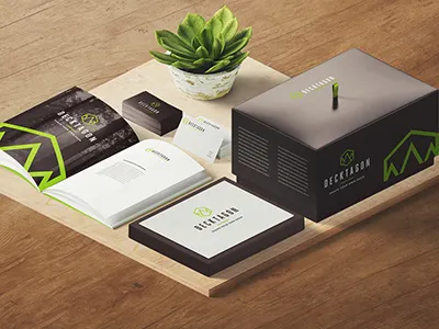 Decktagon Brand Mockup brand identity branding identity logo mockup package design