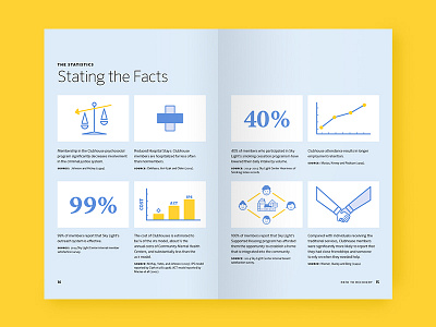 Sky Light Center Media Kit (2016) - Stating the Facts booklet clubhouse community hope identity illustration layout media kit numbers print stats