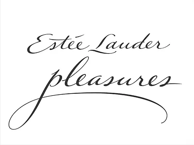 Estee Lauder Pleasures branding design lettering logo type typography
