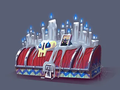Chest candle chest concept design game interior kits light mexican skull style wax
