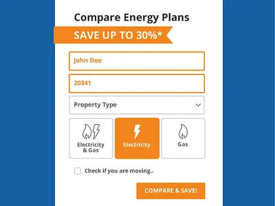 Plan Comparison Form app clean form input live mobile responsive simple ui ux validation website