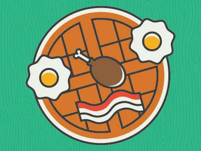 Breakfast bacon breakfast chicken chicken and waffles eggs food icons waffle