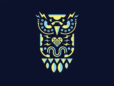 Twilio Owl geometric illustration owl phones two color