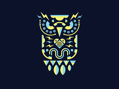 Twilio Owl geometric illustration owl phones two color