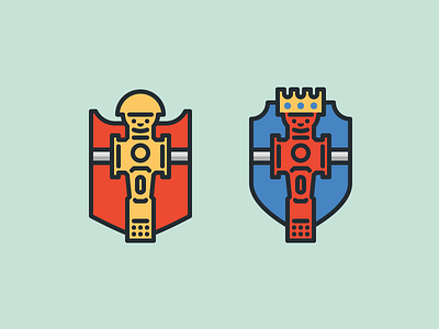 Foosball Tournament Badges crown figurine foosball king soccer winner