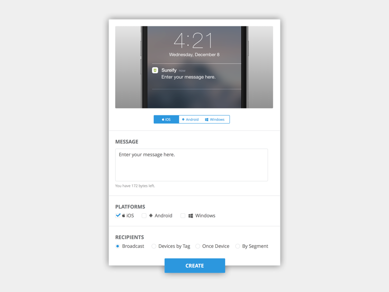 Example of Push Notification Generator