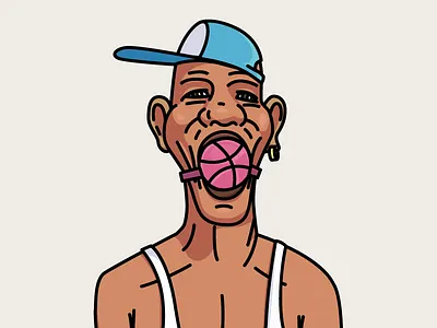 Thanks for the Invite! cartoon debut dribbble hat idedy illustration invite man new sketch thanks vector