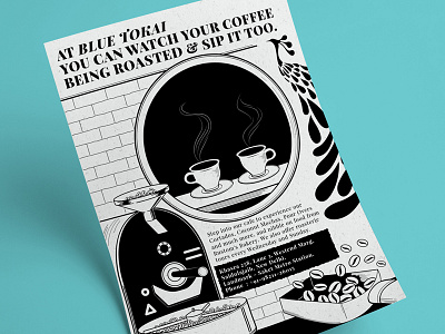 Blue Tokai Flyer arabica beans blue cafe caffeine coffee cups delhi illustration roaster tokai