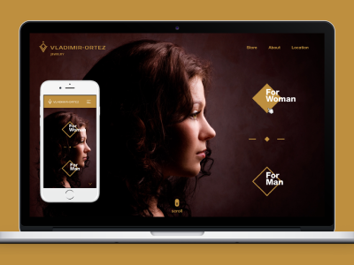 UI/UX for Vladimir Ortez Jewelry home page landingpage ui uiux uiux design ux webdesign website