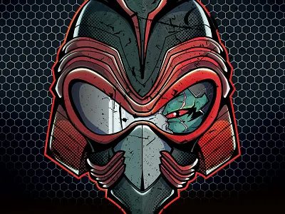 Dark Mask Sci-fi creatures hardcore illustration logo monsters party