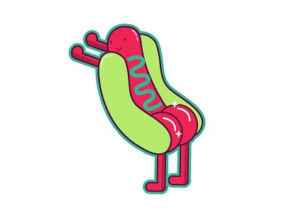 Hot dogs have bums bum cute food hotdog stroke