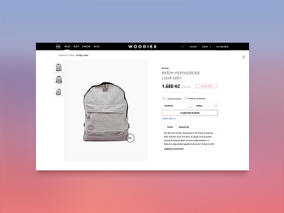 Woodie / wip design ecommerce eshop fashion minimalism modern ui ux