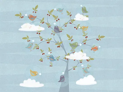 Lazy Birds birds illustration lazy birds