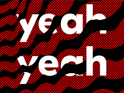 yeah yeah 2016 black cool design grid illustrator pattern red thread type vibe weave