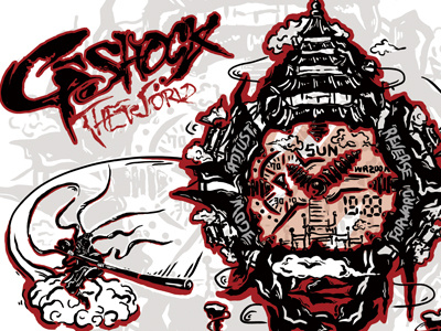 G-Shock Monkey King asura casio chinese gshock illustration monkey myth washpainting watch
