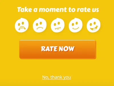 Smile Rating app rating emoticon smile star rating