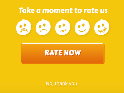 Smile Rating app rating emoticon smile star rating