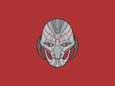 Ultron illustration kelinciedan marvel metal potrait robot ultron villain