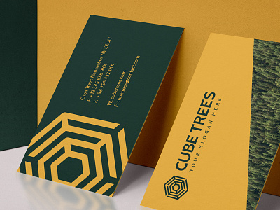 Cube Trees brand brochure business card corporate cube design graphic identity logo pattern trees