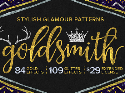 Goldsmith - Glamour Patterns effects foil glamour glitter gold golden silver styles