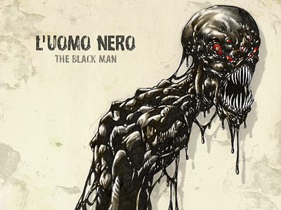 #31DaysofMonsters DAY 12: l'uomo Nero 31daysofhalloween 31daysofmonsters boogieman halloween horror horrormacabre illustration monster scary scarymonster