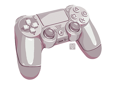 Platinum gamepad art digital art drawing gamepad illustration platinum ps4 sony playstation texture