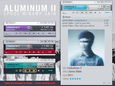 cPro2 Aluminum II aluminum classic pro cpro2 skin victhor winamp