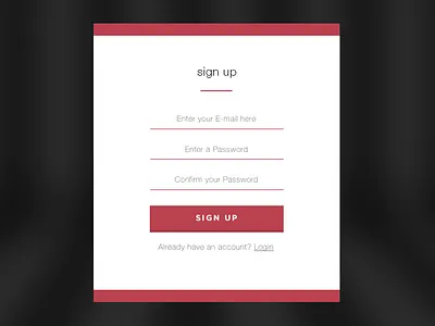 Daily UI #001 - Sign Up Interface daily ui