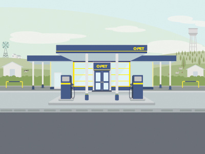 Gas Station company farm gas landscape oil road roadtrip sheeps station