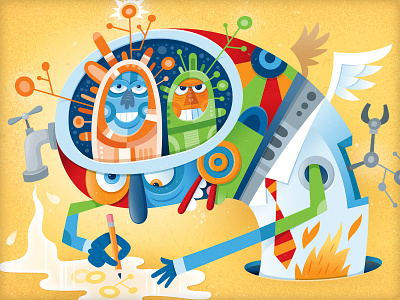 In The Zone creativity illustration vonster