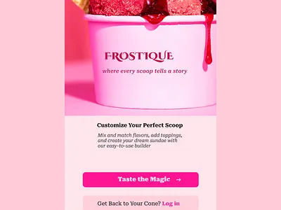 An Onboarding screen for an icecream store. app branding design graphic design illustration logo typography ui ux vector