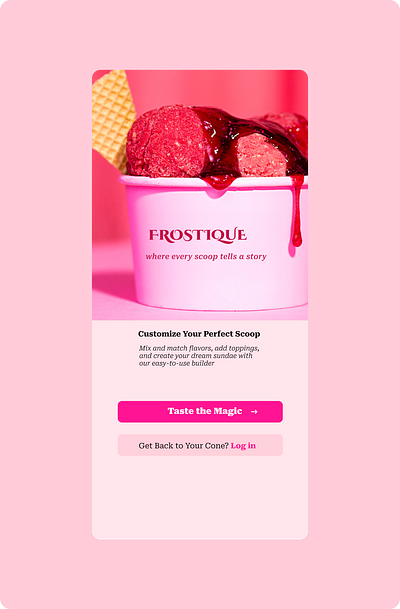 An Onboarding screen for an icecream store. app branding design graphic design illustration logo typography ui ux vector