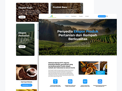PT Argunta Enamlima Ekspor - Agricultural Export Website branding graphic design ui