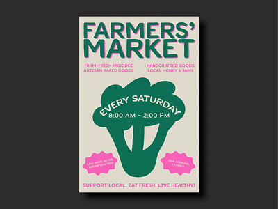 POSTER DESIGN FOR FARMERS' MARKET brand identity branding farmers market food graphic design market organic poster poster design produce