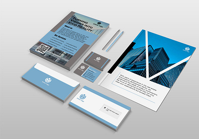 Responsive Stationery Business Identity Set annual report app brand identity branding business identity clean component design elegant letterhead fintech graphic design illustration leaflet letterhead logo minimal set stationery set ui vector