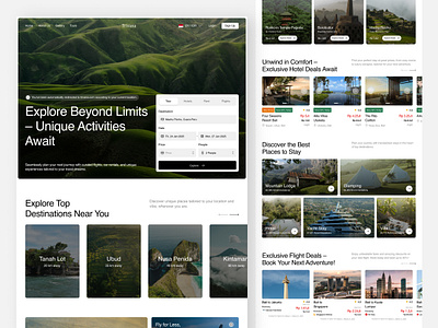 Trivana - Travel Agency Landing Page agency booking bus clean flight holiday landing nature rent ticket tour travel traveling trip ui web web design website