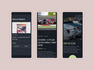 LPC. Mobile design adaptation classic cars club composition design events mobile products shop typography ui vehicle web website