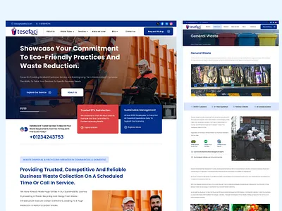Waste management company landing page banking ui clean ui corporate dumpster rental finance fintech landing page payment ui product design recycle waste waste management waste management branding waste management company waste management website web design