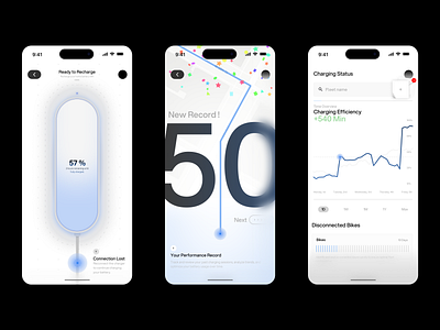 Charging Management App - UI/UX app app design bike app branding dashboard finance gestion navigation productdesign ui ux