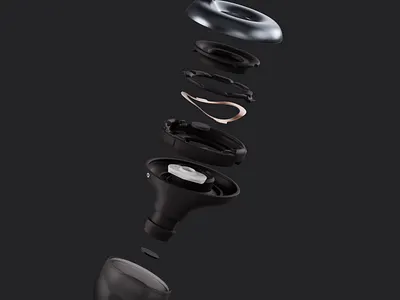 Loop Switch 2 - Exploded View animation c4d earplugs exploded view loop redshift technical