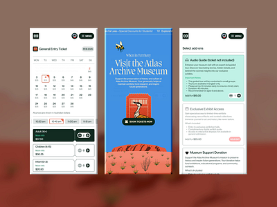 Atlas Website Ticket Booking animation app booking interface mobile prototype ui ux web website