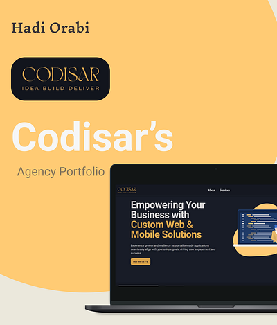 Codisar - Web & mobile development agency dashboard design figma illustration landing page service marketplace typography ui ui design uiux user experience ux web app web design website design